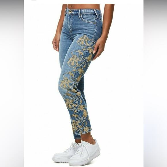 NWT true religion Billie embroidered ankle Jean - Picture 1 of 9